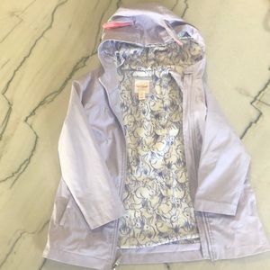 Girls lavender raincoat 5T. Cutest details.